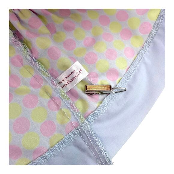 NEW American Girl CHRISSA SUNDRESS Polka Dot Flower Hair Barrettes Shoes Box - Picture 6 of 7